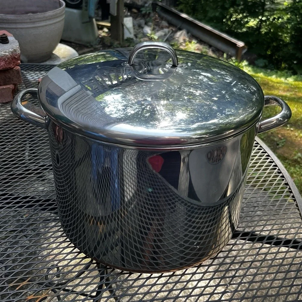 Vintage Revere Ware 16 Quart Copper Bottom Stock Pot W/Lid Original Box 16QT